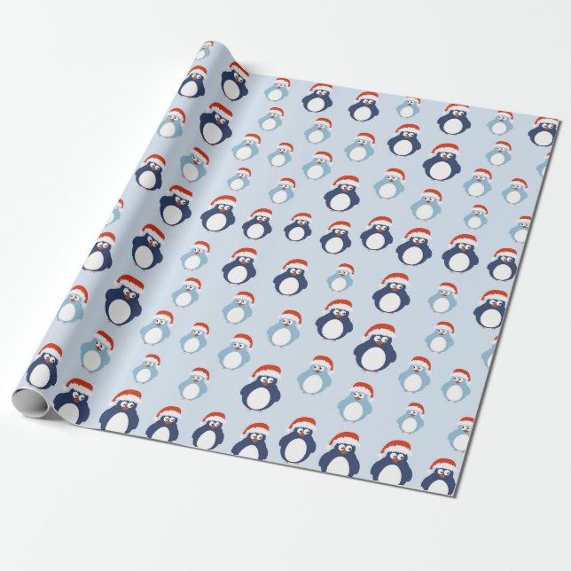 Pinguin-Muster Geschenkpapier (Ungerollt)