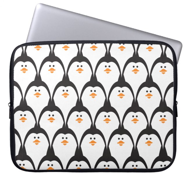 Pinguin nahtloses Muster. Laptopschutzhülle (Vorderseite)