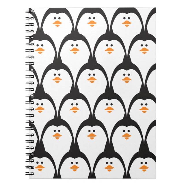 Pinguin nahtloses Muster.  Notizblock (Vorderseite)