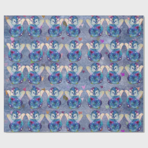 Pinguin namens Button Geschenkpapier