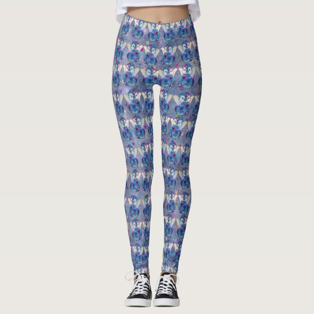 Pinguin namens Button Leggings (Vorderseite)
