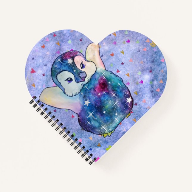 Pinguin namens Button Notizbuch (Vorderseite)