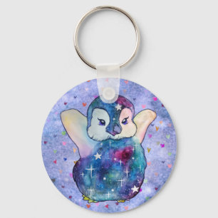 Pinguin namens Button Schlüsselanhänger