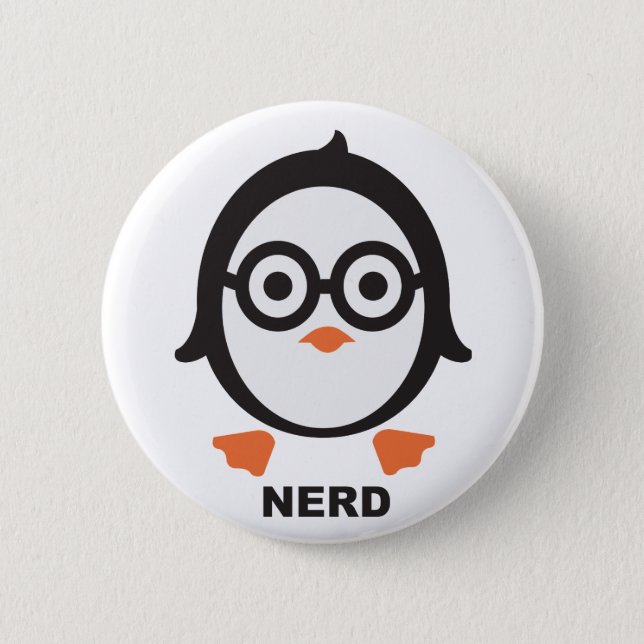 Pinguin - nerd - penguin button (Vorderseite)