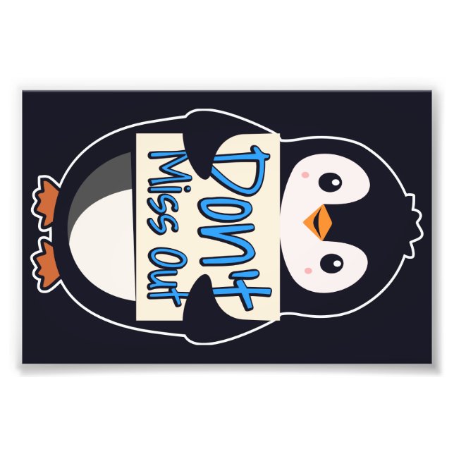 Pinguin Nicht Verpassen Schild (Vorne)