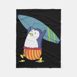 Pinguin Nichts ist besser als Surfen Fleecedecke