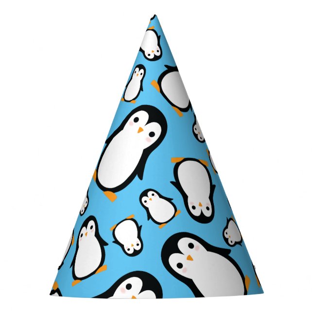 Pinguin Niedlich Winter 1. Geburtstag Party Hasen Partyhütchen (Vorderseite)