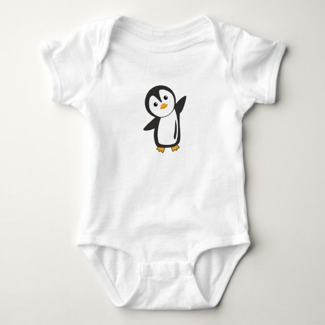 Pinguin Niedlicher Tiere für Kinder Funny Bird Baby Strampler (Vorderseite)