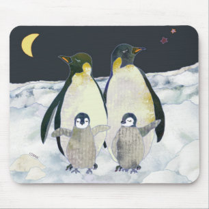 Pinguin Night in der Antarktis Mousepad
