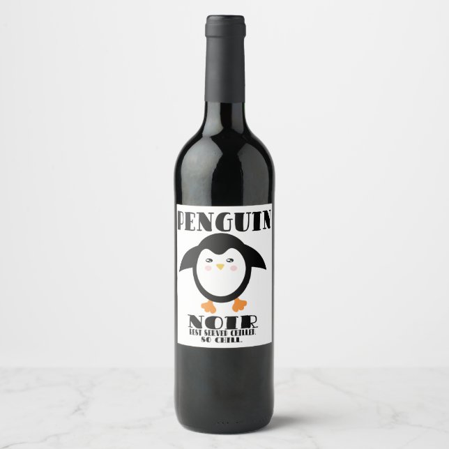 Pinguin Noir Weinetiketten Weinetikett (Vorderseite)