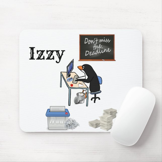Pinguin Office Deadline Mouse Pad! Mousepad (Mit Mouse)