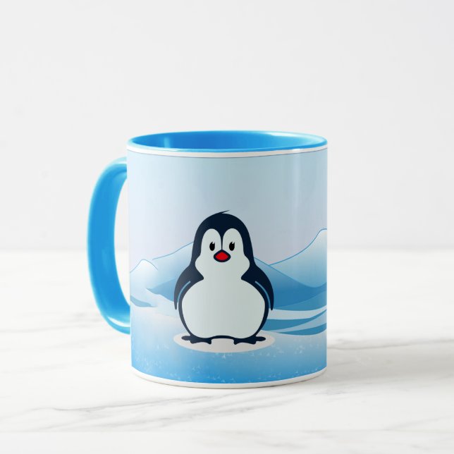 Pinguin on Frigid Landscape Design Kaffeemaschine  Tasse (Vorderseite Links)