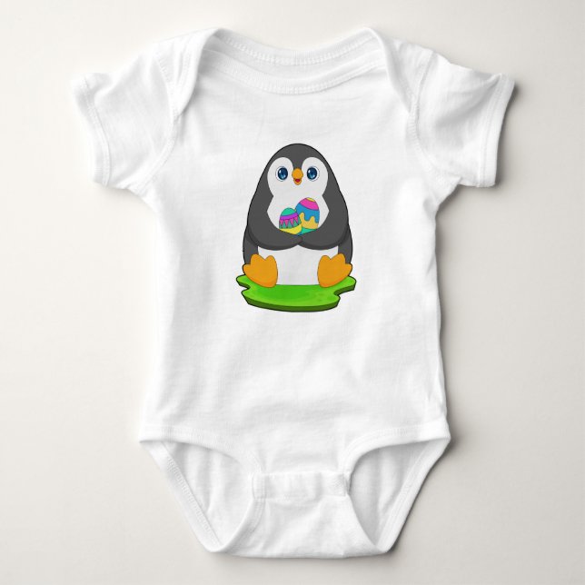 Pinguin Ostereier Baby Strampler (Vorderseite)