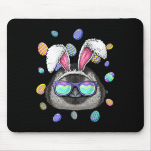 Pinguin-Osterhasen-Ohren Lustige Ostereier-Jagd Mousepad