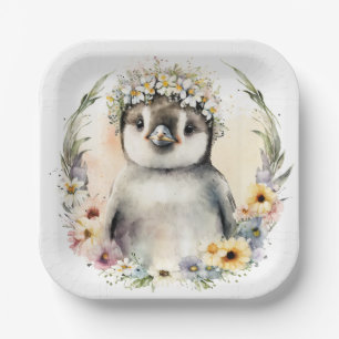 Pinguin Paper Teller, Geburtstag Teller