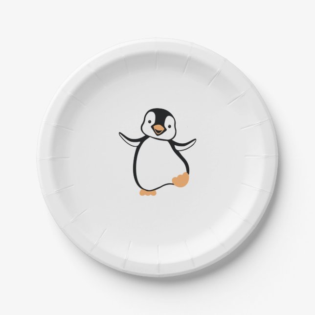 Pinguin Pappteller (Vorderseite)