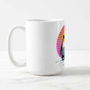 Pinguin Parade - Retro Sunset Penguin Family Kaffeetasse