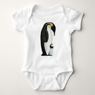 Pinguin Paradies and Chick Bonding Art Baby Strampler