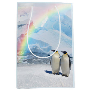 Pinguin-Paradies-mittlere Geschenk-Tasche Mittlere Geschenktüte