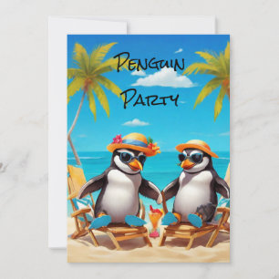 Pinguin Party Einladung
