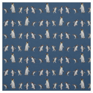Pinguin Party Fabric (Marine) Stoff