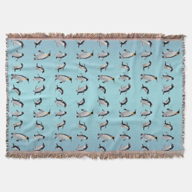 Pinguin-Party-Kegeltuch (Light Blue Mix) Decke (Vorderseite)