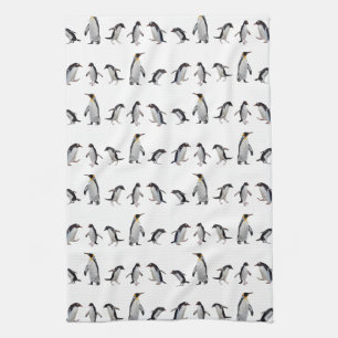Pinguin-Party-Küchenhandtuch (Farbe wählen) Handtuch