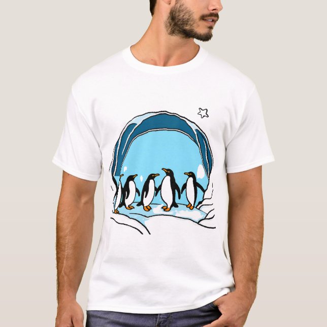 Pinguin-Party T-Shirt (Vorderseite)