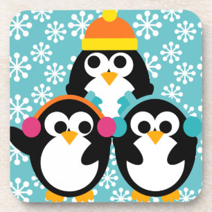 Pinguin Party Untersetzer