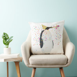 Pinguin Partying - Tiere mit Party Kissen