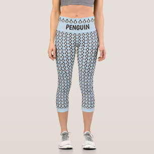 Pinguin Pattern Capri Leggings