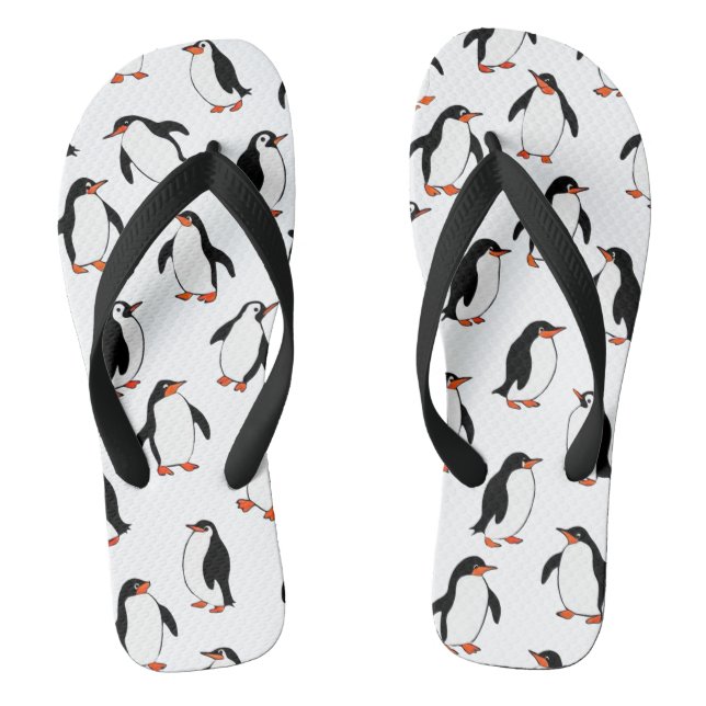Pinguin Pattern Flip Flops (Fußbett)