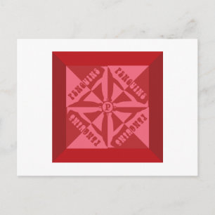 Pinguin Pattern Postkarte