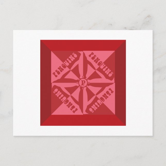 Pinguin Pattern Postkarte (Vorderseite)