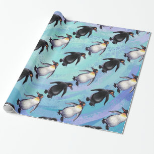 Pinguin Patterns Geschenkpapier