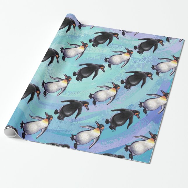 Pinguin Patterns Geschenkpapier (Ungerollt)