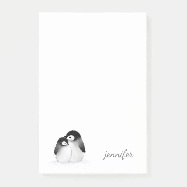 Pinguin personalisieren Post-it®-Notizen Post-it Klebezettel (Vorderseite)