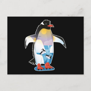 Pinguin Pinguine Winter Design Antarktis Geschenk Postkarte