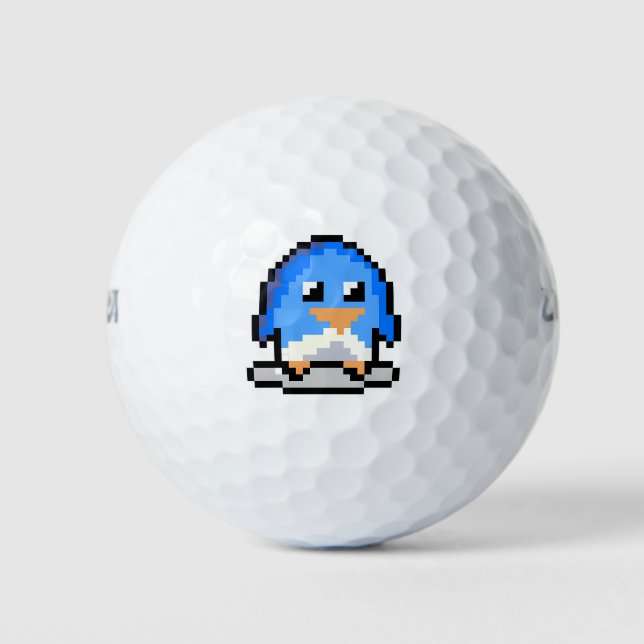 Pinguin Pixel 144p Golfball (Vorderseite)