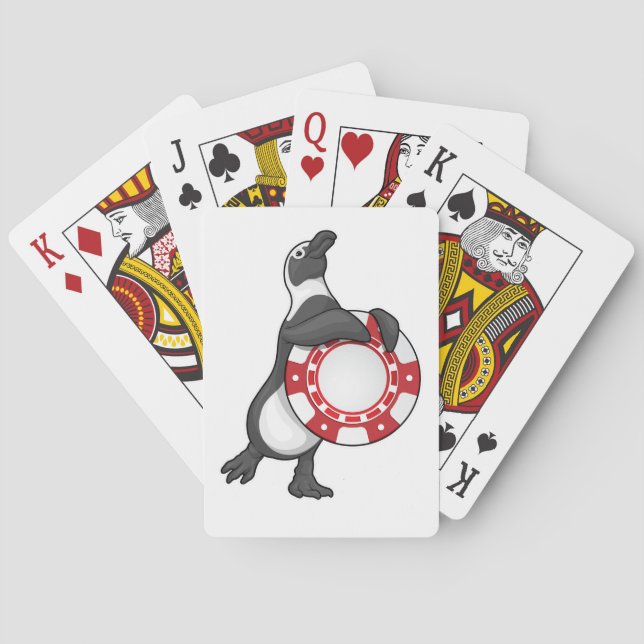 Pinguin Poker Poker Chips Spielkarten (Rückseite)