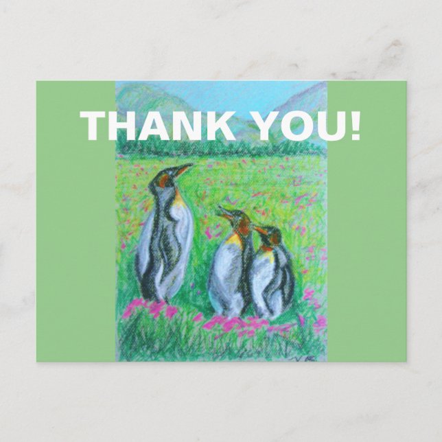 Pinguin Postcard Feiertagspostkarte (Vorderseite)