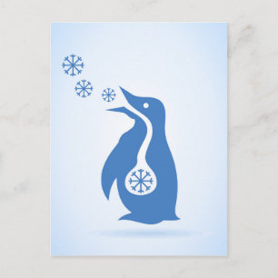 Pinguin Postkarte