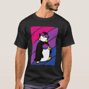 Pinguin Pride Bisexual Flag LGBTQ Stolz Alleinstol T-Shirt