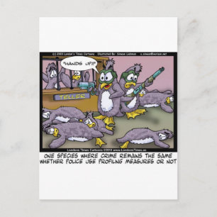 Pinguin Profiling Funny Gifts T-Shirts & Sammlerst Postkarte