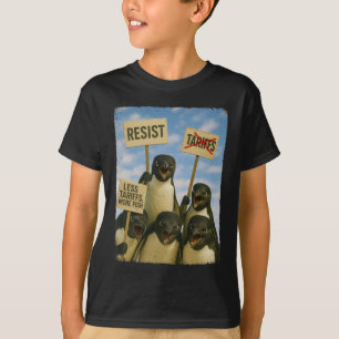 Pinguin-Protest gegen Zölle März Aktivismus Spaß T-Shirt