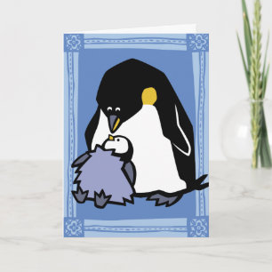 Pinguin-Puzzle-Grußkarte für Wildtiere Karte
