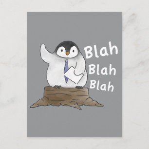 Pinguin-Rede Postkarte