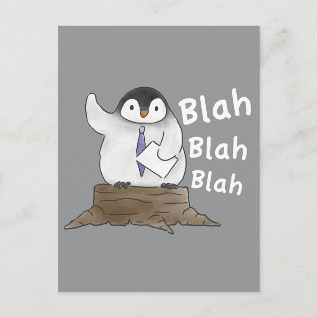 Pinguin-Rede  Postkarte (Vorderseite)