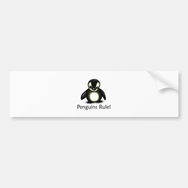 Pinguin-Regel! Autoaufkleber (Vorne)