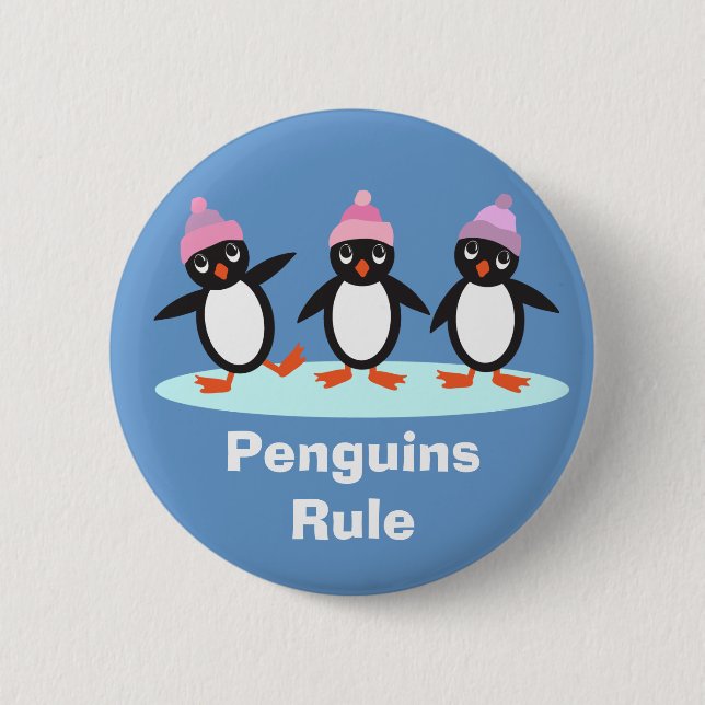 Pinguin-Regel-Knopf Button (Vorderseite)